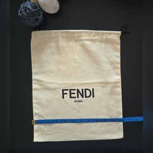 Fendi Roma Cream Drawstring Dust Bag